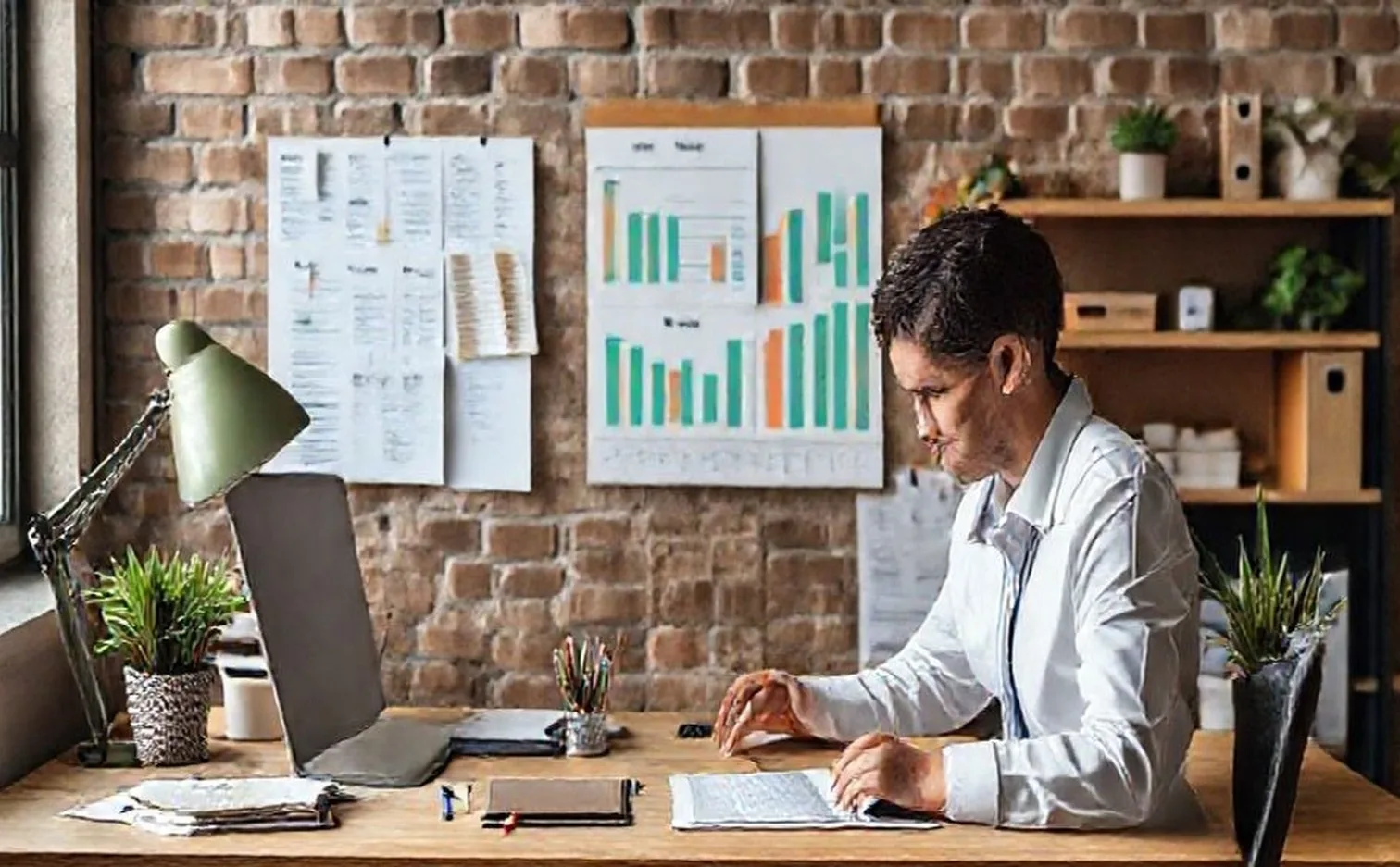 Professional budget planning workspace