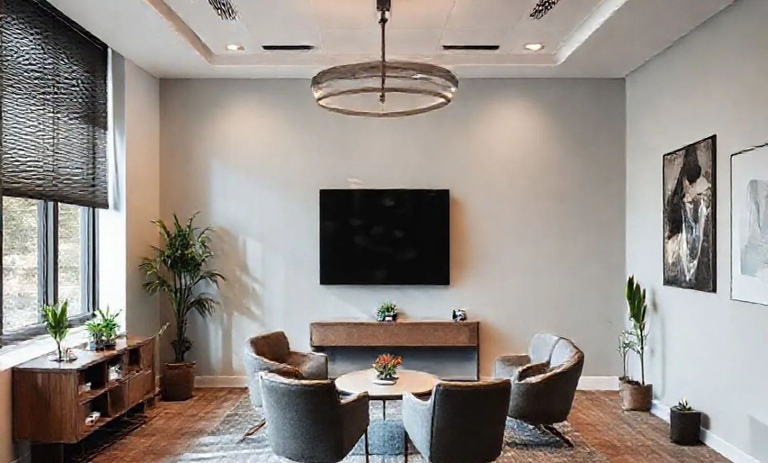 Modern financial coaching room